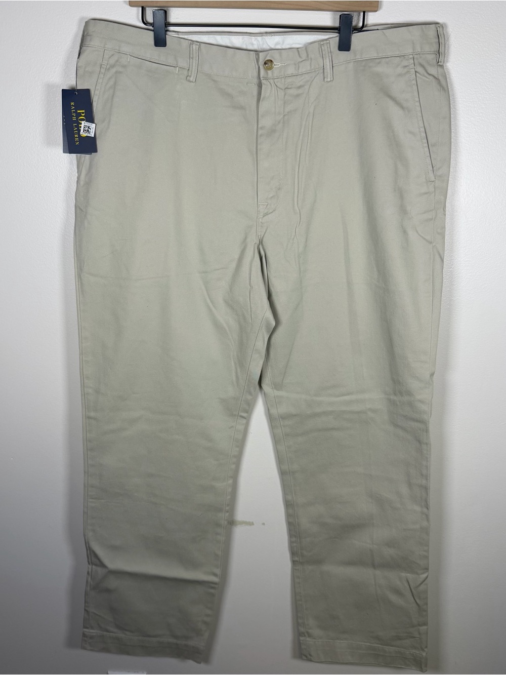 NWT Polo Ralph Lauren Bedford Flat Front Chino Pants Size 40x32 Beige Khaki $90